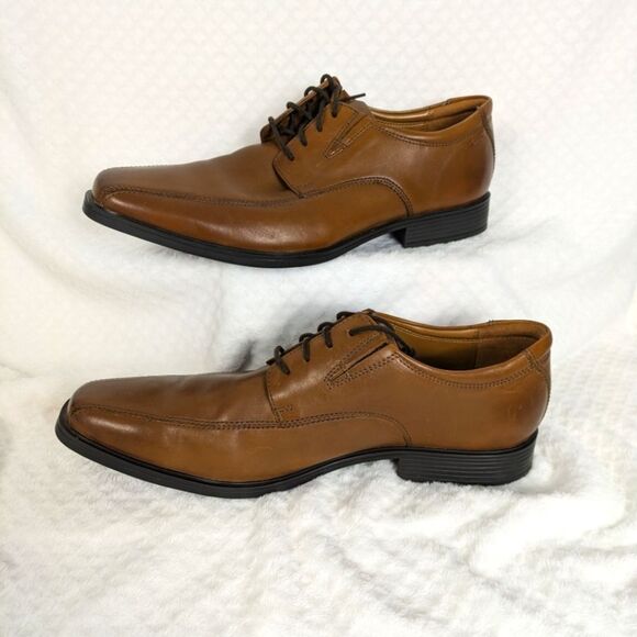 Men\'s Collection by Clark\'s Tilden Walk Oxford Dark Tan Leather Size 11 Handsome main image 10